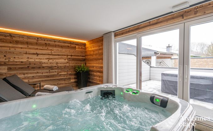 Appartement de luxe  Amel : sjour romantique pour 4 personnes avec sauna et jacuzzi en Ardenne