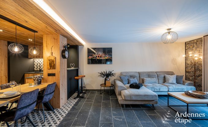 Appartement de luxe  Amel : sjour romantique pour 4 personnes avec sauna et jacuzzi en Ardenne