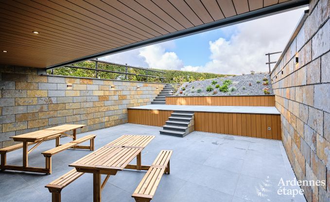 Maison de vacances moderne pour 10 personnes  Amel avec 4 chambres, 5 salles de bains, sauna, salle de fitness, salle de jeux et jardin priv