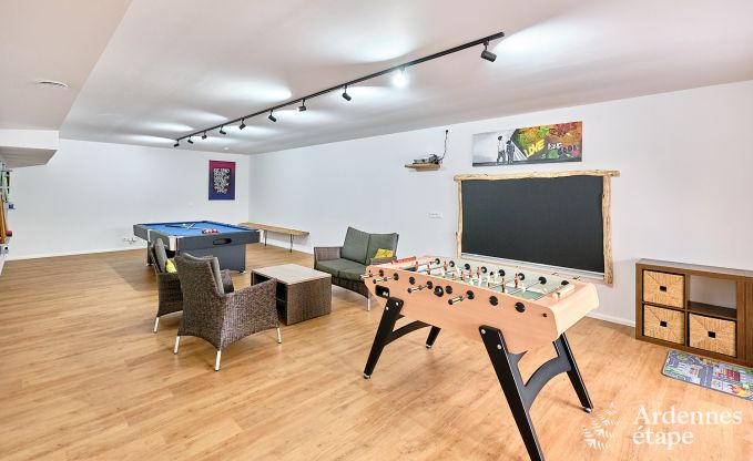 Maison de vacances moderne pour 10 personnes  Amel avec 4 chambres, 5 salles de bains, sauna, salle de fitness, salle de jeux et jardin priv