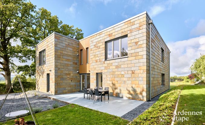 Maison de vacances moderne pour 10 personnes  Amel avec 4 chambres, 5 salles de bains, sauna, salle de fitness, salle de jeux et jardin priv