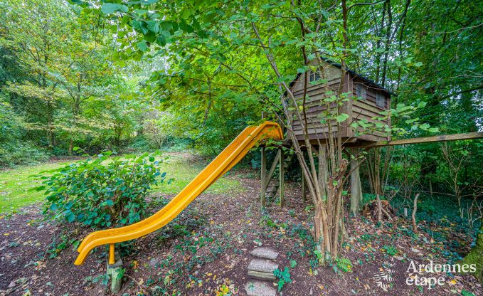Chalet authentique pour 8 personnes  Bivre avec 4 chambres, poele  pellets, bain nordique, jardin priv et local  vlos
