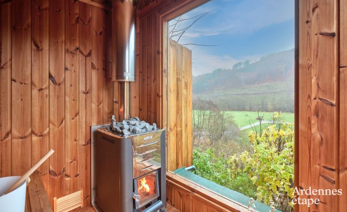Chalet convivial  Burg-Reuland : maison de vacances parfaite pour 6 personnes avec sauna et jardin priv dans les Cantons de l'Est