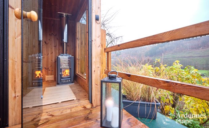 Chalet convivial  Burg-Reuland : maison de vacances parfaite pour 6 personnes avec sauna et jardin priv dans les Cantons de l'Est