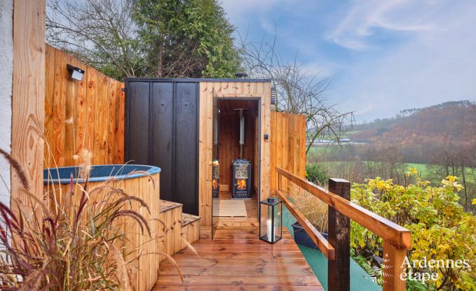 Chalet convivial  Burg-Reuland : maison de vacances parfaite pour 6 personnes avec sauna et jardin priv dans les Cantons de l'Est