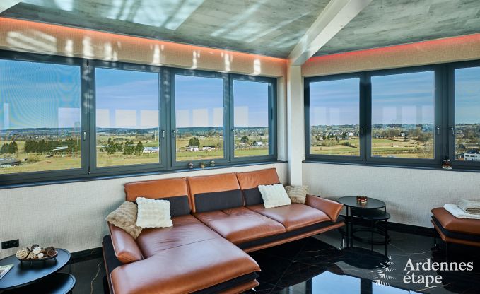 Maison de vacances de luxe  Butgenbach : chteau d'eau avec sauna, jacuzzi et vue panoramique pour 6 personnes