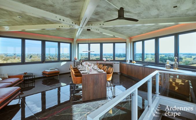 Maison de vacances de luxe  Butgenbach : chteau d'eau avec sauna, jacuzzi et vue panoramique pour 6 personnes