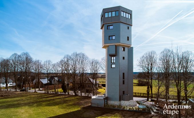 Maison de vacances de luxe  Butgenbach : chteau d'eau avec sauna, jacuzzi et vue panoramique pour 6 personnes