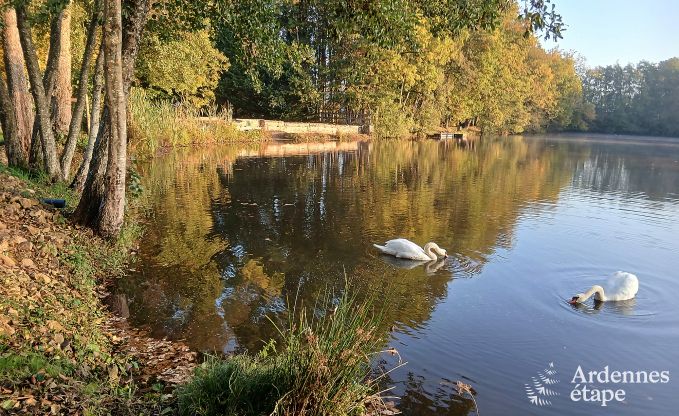 Grande maison de vacances � Charleville pour 15 personnes avec 7 chambres, sauna, poele � pellets et terrasse priv�e au bord de l'eau