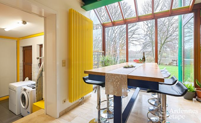 Grande maison de vacances � Charleville pour 15 personnes avec 7 chambres, sauna, poele � pellets et terrasse priv�e au bord de l'eau