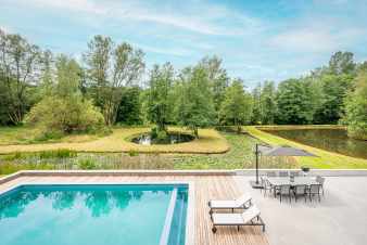 Maison de vacances pour 8 avec piscine et tang de pche  Couvin, Ardenne