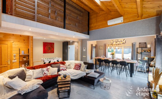 Grande maison de vacances prs de Durbuy pour 9 personnes avec jacuzzi couvert, jardin cltur et espace de jeux