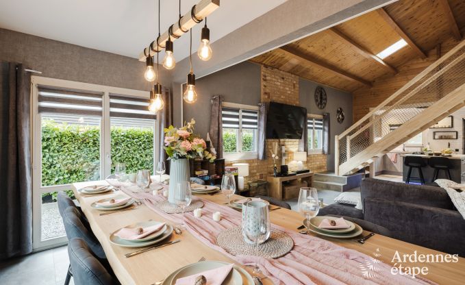 Grande maison de vacances prs de Durbuy pour 9 personnes avec jacuzzi couvert, jardin cltur et espace de jeux