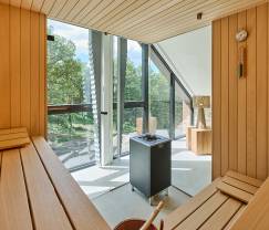 Maison de vacances confortable pour 4 personnes à Durbuy avec 2 chambres, 2 salles de bains, sauna et jardin privé