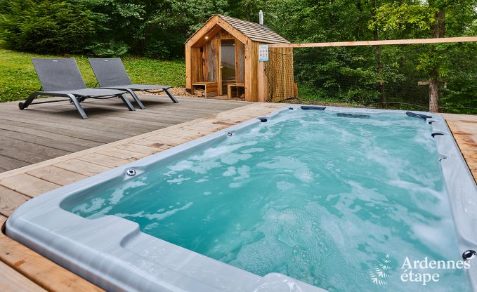 Villa de luxe  Durbuy pour 8 personnes avec jacuzzi, sauna, terrasse couverte et jardin priv