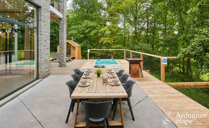 Villa de luxe  Durbuy pour 8 personnes avec jacuzzi, sauna, terrasse couverte et jardin priv