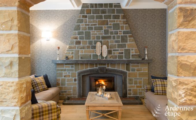 Villa de luxe  Durbuy : hbergement pour 15 personnes avec piscine, spa et nature en Ardenne