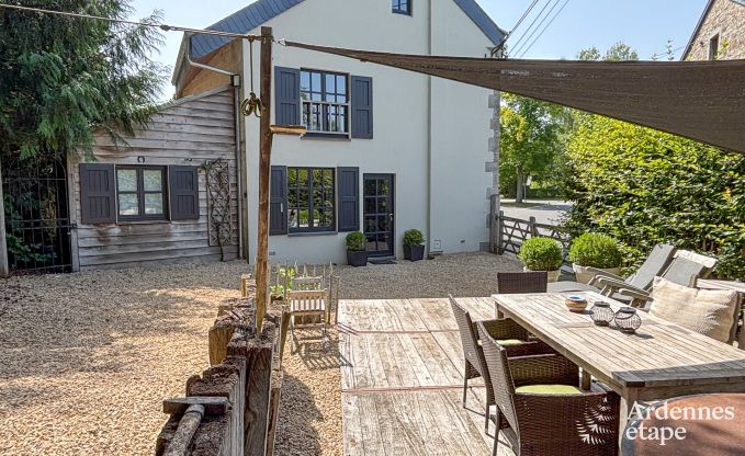 Charmante maison de vacances pour 6 personnes  reze avec 3 chambres, terrasse prive et poele  pellets prs de la tranquille rivire Aisne