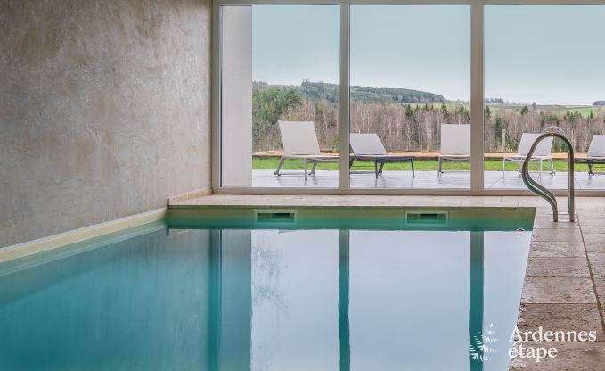 villa de luxe  Houffalize : hbergement pour 18 personnes avec piscine, sauna et jardin priv en Ardenne