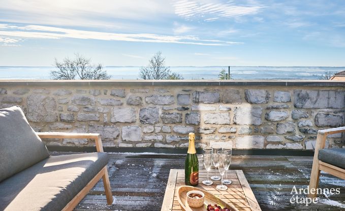 Maison de vacances cosy  Houyet : calme absolu pour 4 personnes avec vue sur l'Ardenne