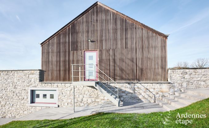 Maison de vacances cosy  Houyet : calme absolu pour 4 personnes avec vue sur l'Ardenne