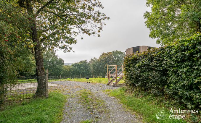 Charmante tiny house pour 4 personnes  Lglise avec kitchenette, poele  pellets et jardin priv