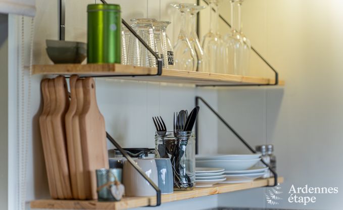 Charmante tiny house pour 4 personnes  Lglise avec kitchenette, poele  pellets et jardin priv