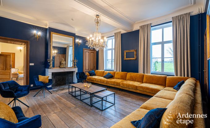 Ch�teau de luxe pour 30 personnes � Ouffet avec 14 chambres, 12 salles de bains, piscine int�rieure, sauna et jardin priv�