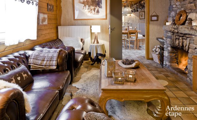 Chalet spacieux � Ovifat, Ardenne, 16 personnes, 8 chambres, 3 salles de bain, sauna, billard, jardin avec terrasse priv�e