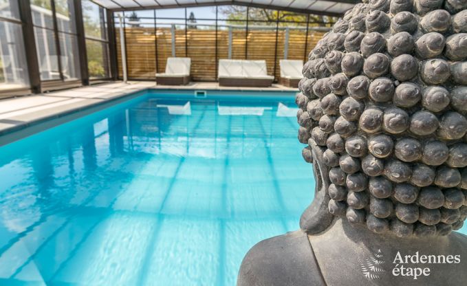 Villa haut de gamme  Redu, Ardenne, 9 personnes, piscine extrieure, sauna, hammam, jacuzzi intrieur et extrieur, jardin priv, quipements complets