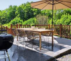 Chalet confortable à Somme-Leuze : séjour scandinave pour familles avec enfants et animaux de compagnie