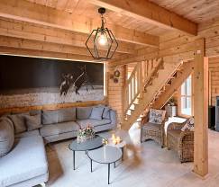 Chalet spacieux à Somme-Leuze pour 8 personnes avec 4 chambres, 3 salles de bains, poele à pellets et jardin privé