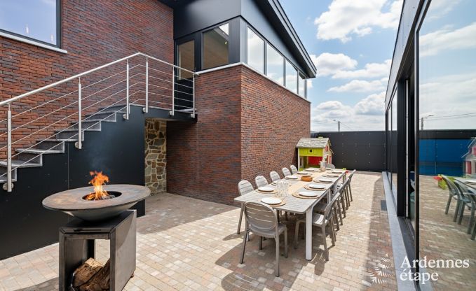 Villa ultramoderne  Somme-Leuze pour 12 personnes avec piscine intrieure, sauna et jardin priv