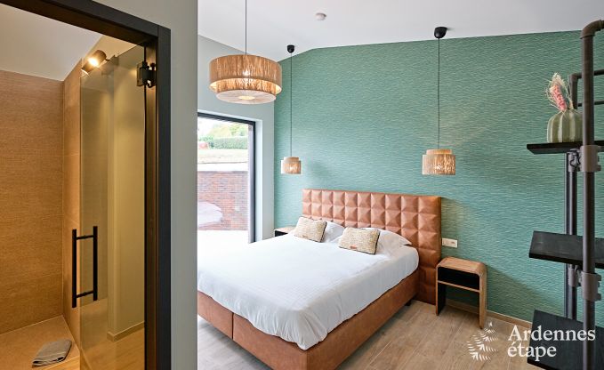 Villa ultramoderne  Somme-Leuze pour 12 personnes avec piscine intrieure, sauna et jardin priv