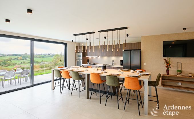 Villa ultramoderne  Somme-Leuze pour 12 personnes avec piscine intrieure, sauna et jardin priv