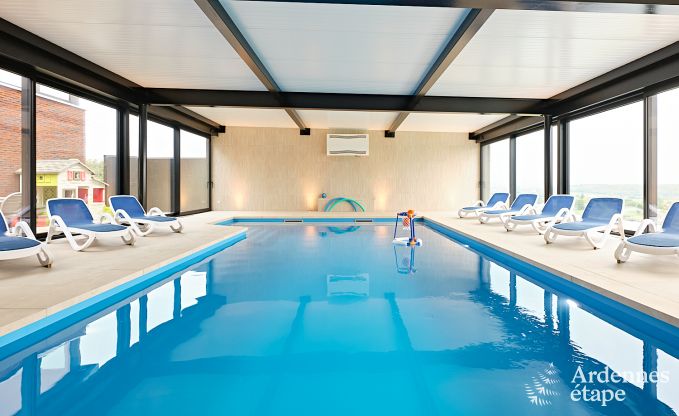 Villa ultramoderne  Somme-Leuze pour 12 personnes avec piscine intrieure, sauna et jardin priv