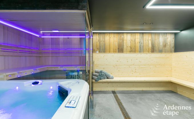 Spacieuse cottage pour 8 personnes � Spa avec sauna, jacuzzi, 4 chambres et salles de bains et jardin priv�