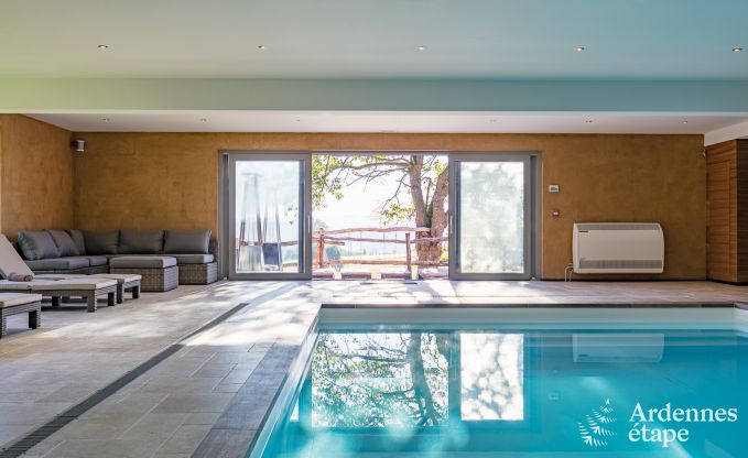 Magnifique maison de vacances avec piscine et vue panoramique pour 10 personnes près de Trois-Ponts