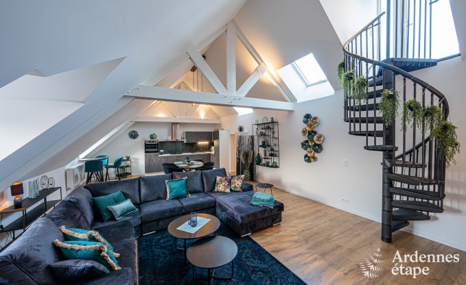 Spacieux loft luxueux � Trois-Ponts pour 5 personnes avec 2 chambres, 2 salles de bains, jacuzzi et terrasse priv�e