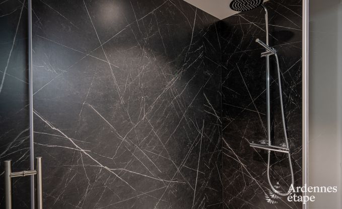 Chalet spacieux pour 8 personnes � Trois-Ponts avec piscine int�rieure-ext�rieure, sauna et terrasse priv�e au bord de l'eau