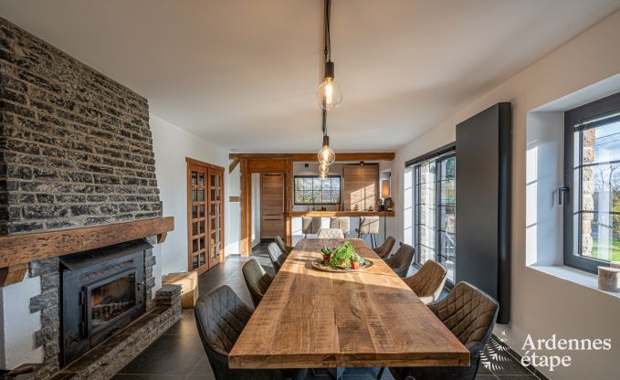 Chalet avec bain nordique, billard et une vue magnifique � Vencimont pour 6 personnes