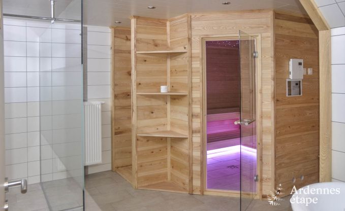 Location de vacances grande capacité avec sauna et jacuzzi à Vielsalm