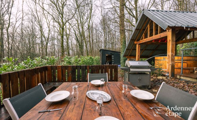 Sjour inoubliable  Viroinval : Chalet tout confort en Ardenne pour 4 personnes avec sauna et bain nordique