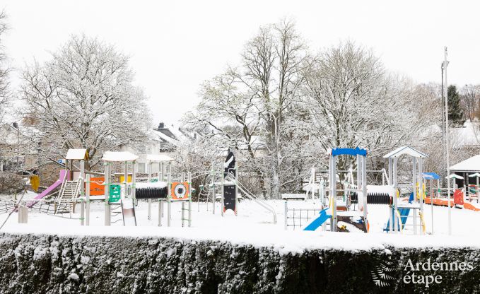 Chalet spacieux  Waimes, prs des Hautes Fagnes : 20 personnes, chemine, billard, bar et terrasse prive