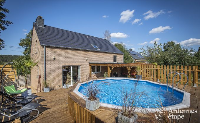 Maison de vacances pour 6 p. avec piscine en Ardenne (Wellin)